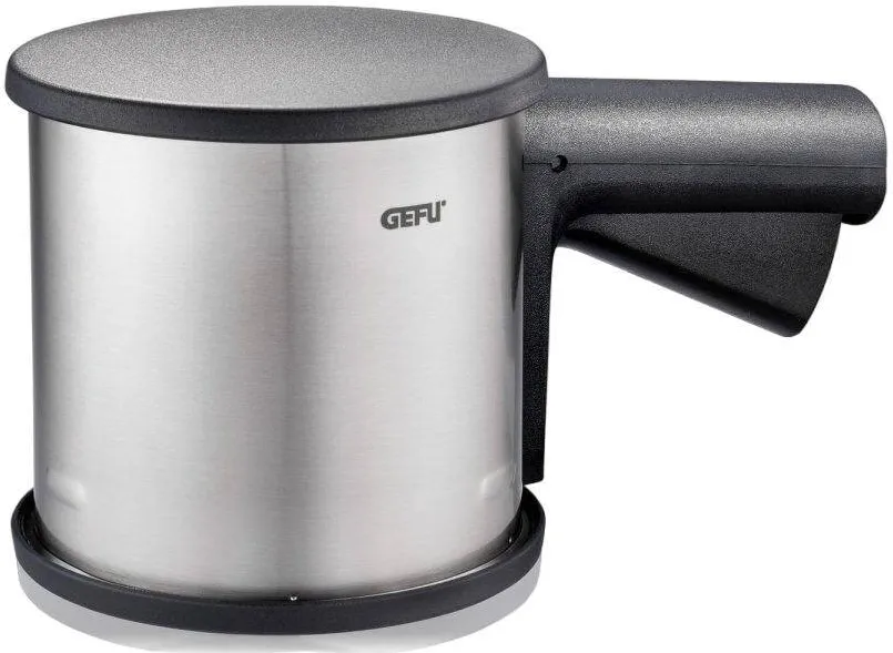Gefu Sita fina pentru faina, Gefu, Inox/Plastic, 20.5 x 10.5 x 10 cm, 0.36 kg, Negru/Argintiu