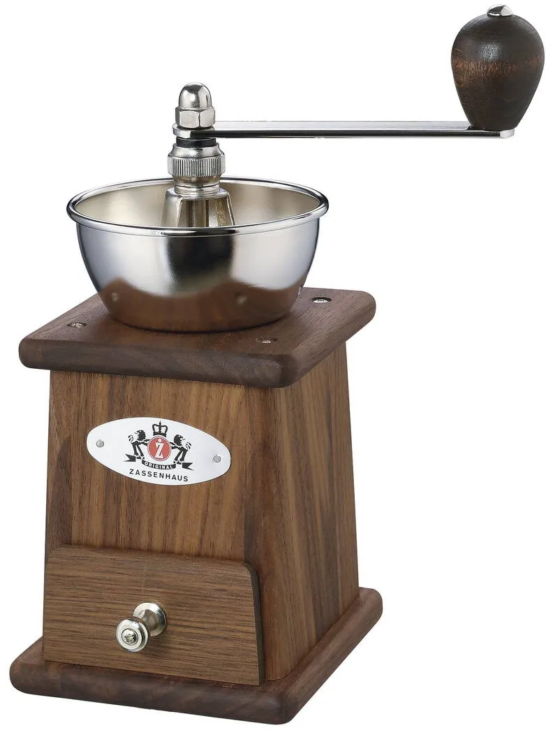 Zassenhaus Rasnita de cafea, Zassenhaus, lemn de nuc, 11.5x10.5x23.5cm, 70g