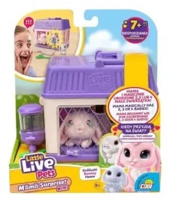 Cobi Figurina Little Live Pets - Mama Surprise Mini Rabbit, cu accesorii, multicolor