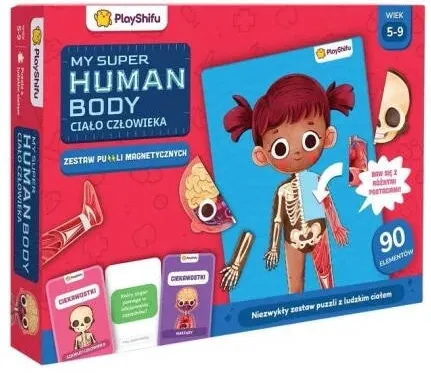 Jucarie creativa Dante Puzzle DANTE, My Super Human Body, 90 piese, interactiv, pentru copii 5-12 ani