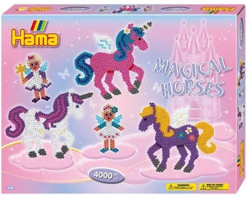 Jucarie creativa Dante Set creatie Hama - Cai magici, 4000 piese