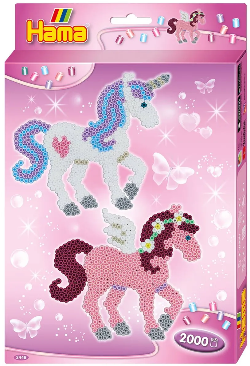 Jucarie creativa Dante Set creatie Hama - Unicorn si pegasus, 2000 piese