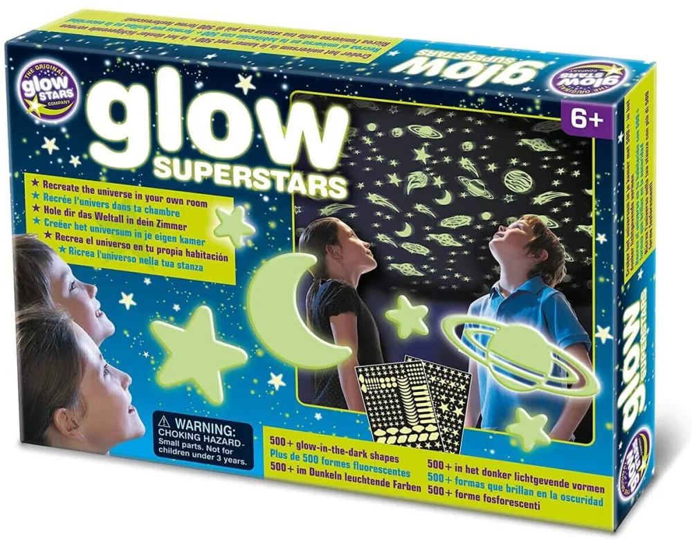 Jucarie Educationala MG DYSTRYBUCJA Set abtibild Brainstorm reflectorizant - Corpuri ceresti, 500 piese