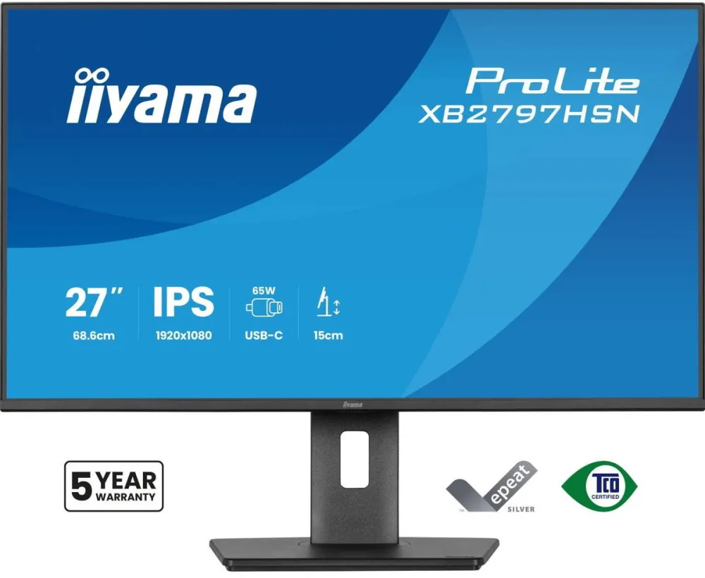Monitor IIyama 27" ProLite XB2797HSN-B1 IPS LED, Full HD, 100Hz, Negru