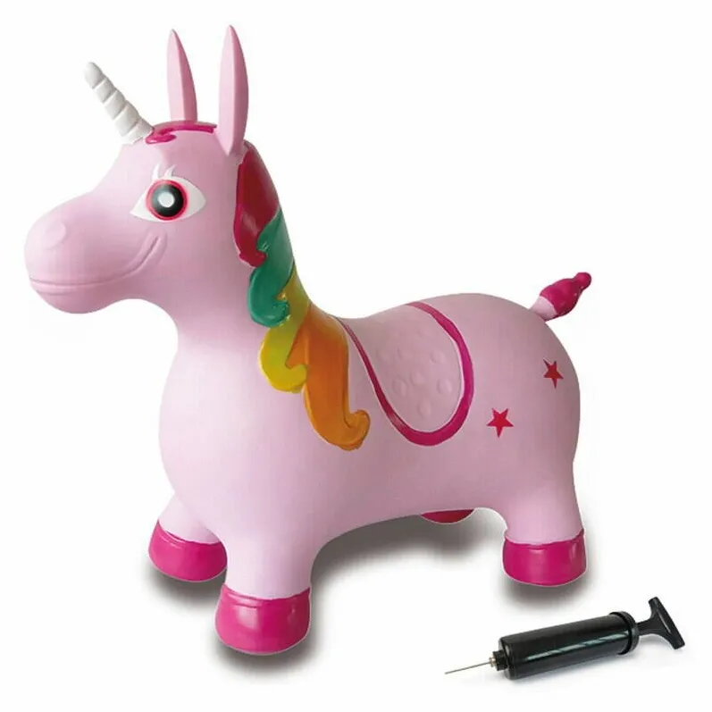Jucarie creativa Jamara Unicorn gonflabil, Jamara, Sarituri, Pompa inclusa, Multicolor