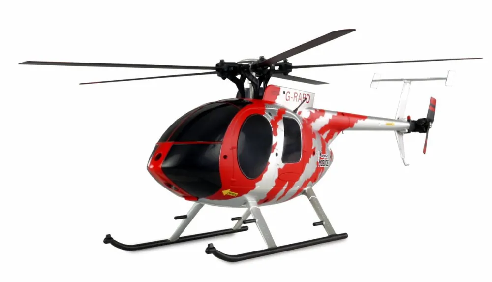 Jucarie creativa AMEWI Elicopter RC Amewi MD500E 6G RTF, rosu, 325mm, cu stabilizare automata si zbor de pana la 17 minute