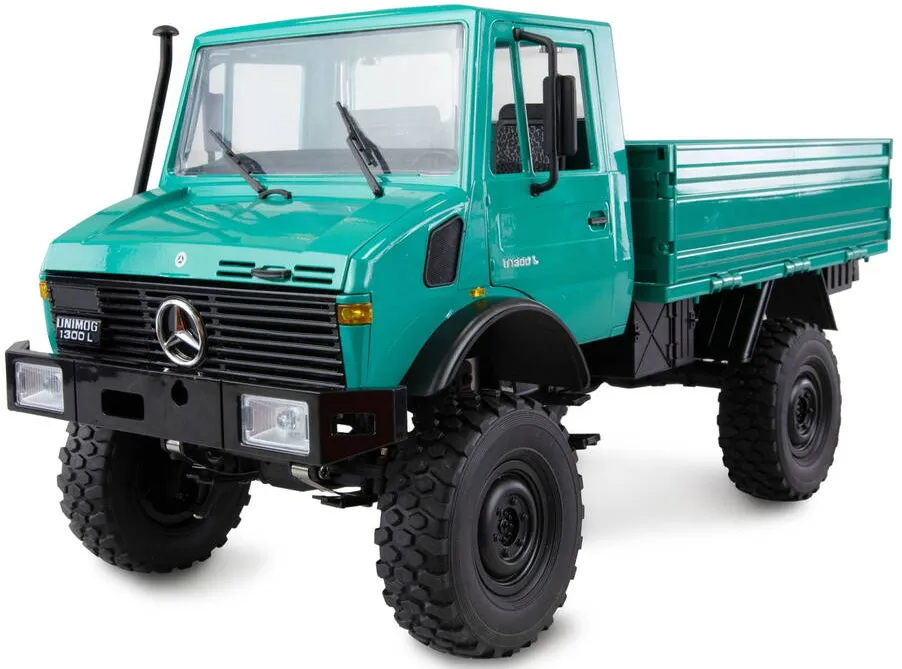Jucarie creativa AMEWI Masinuta RC MB Unimog Advanced 1:12, 4WD, 15 km/h, petroleu, set RTR