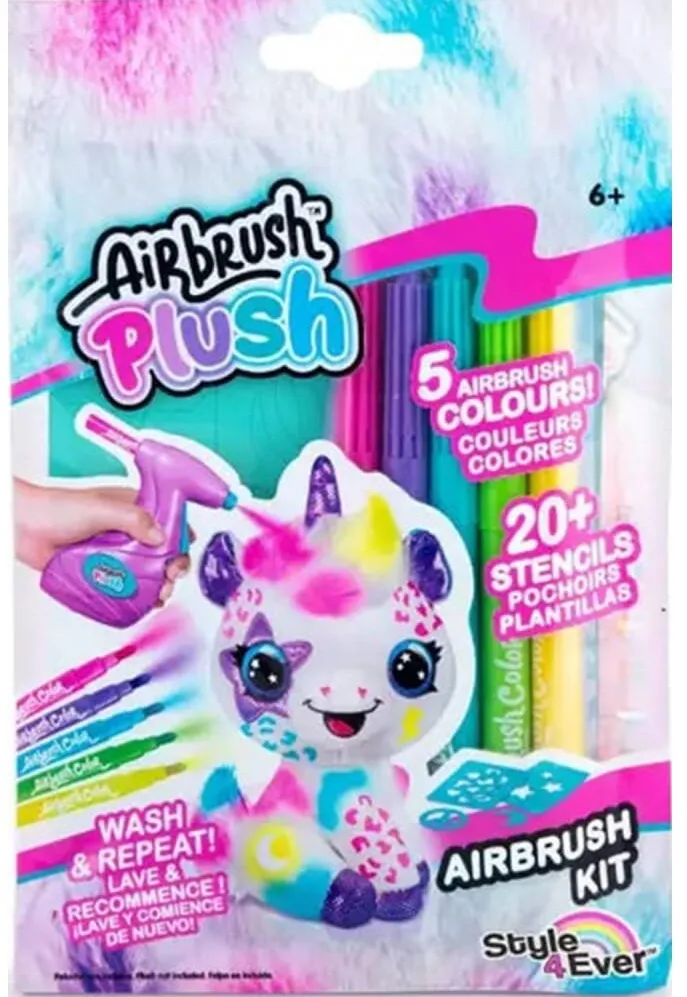 Jucarie creativa Canal Toys Set markere si sabloane cu aerograf, Canal Toys, 25 piese