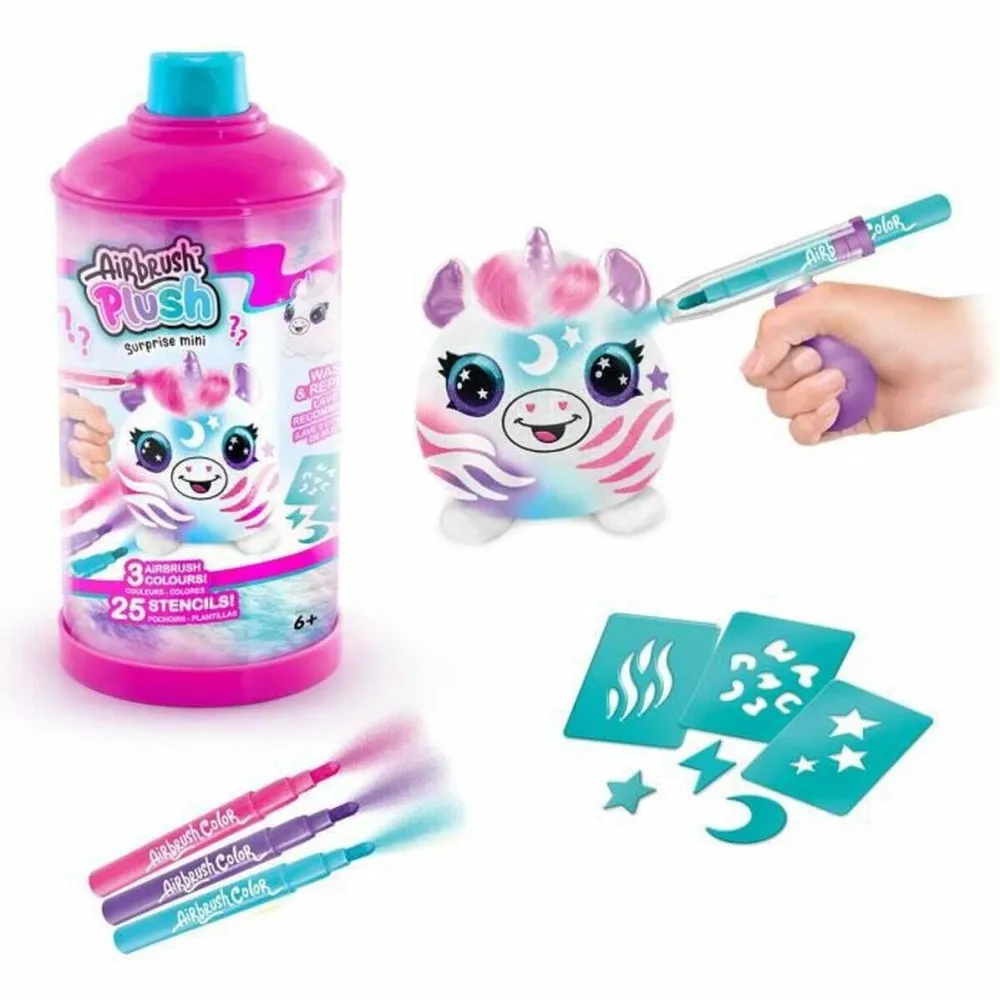 Jucarie creativa Canal Toys Set de artizanat pentru copii Canal Toys, Airbrush Plush, Multicolor