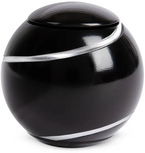Jucarie creativa bopster Spinner metalic premium Bopster, gyro desktop, spin, anti-stres, anxietate, ADHD, sferica, 40 mm, aluminiu, Negru