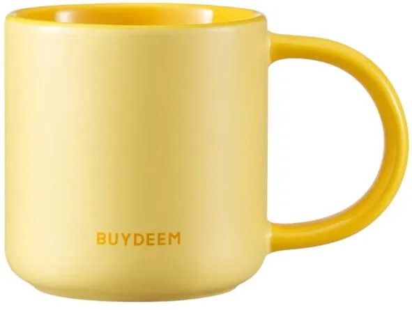 BUYDEEM BUYDEEM Ceasca de ceai din ceramica pentru cafea cu bucla si baza extra lata 300 ml