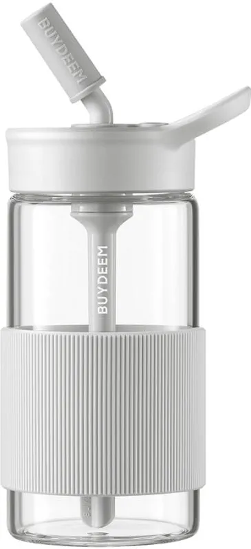 BUYDEEM Sticla Buydeem 500 ml, alb, rezistenta la caldura, pai incorporat, 21, 5x7, 8x7, 8cm