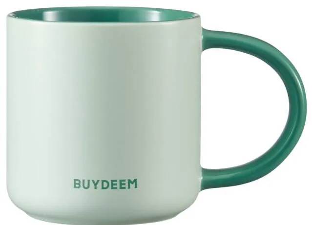 BUYDEEM BUYDEEM Cana ceramica 300 ml Ceasca ceramica de cafea Ceasca de ceai cu bucla si baza foarte larga