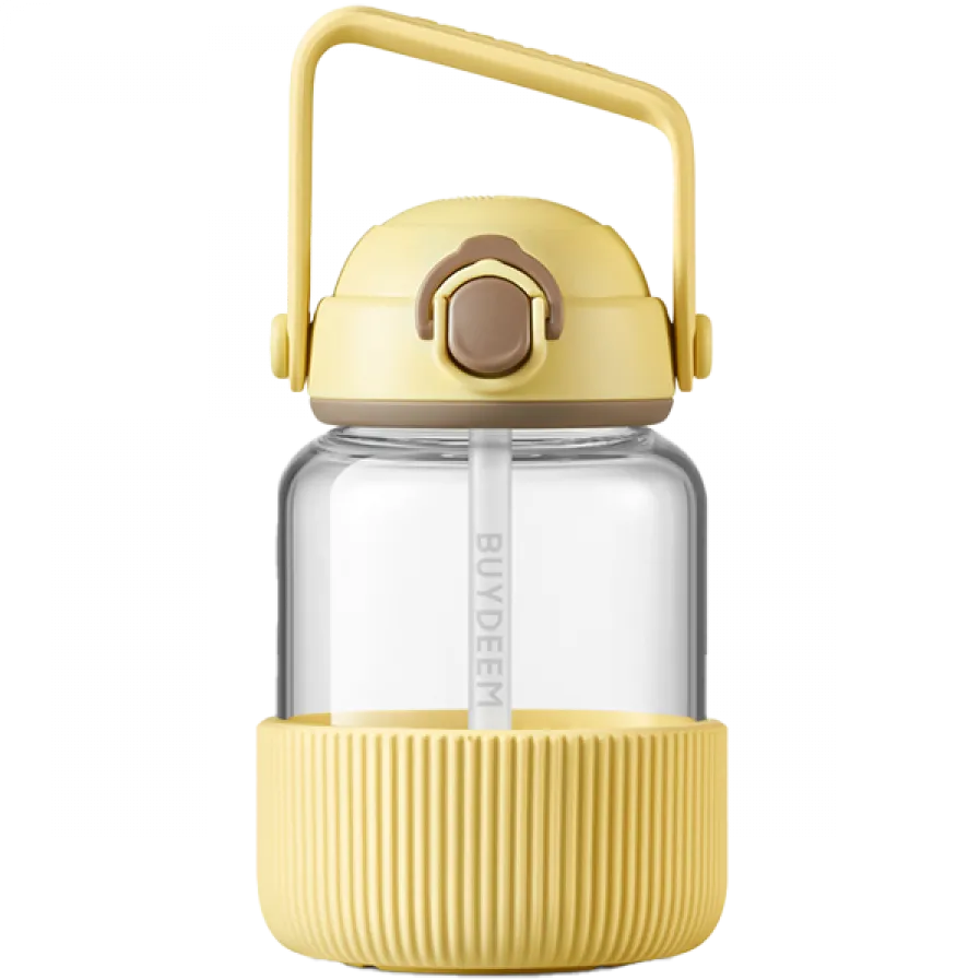 BUYDEEM Sticla cu pai portabila BUYDEEM DG78-MY, 800 ml Galben