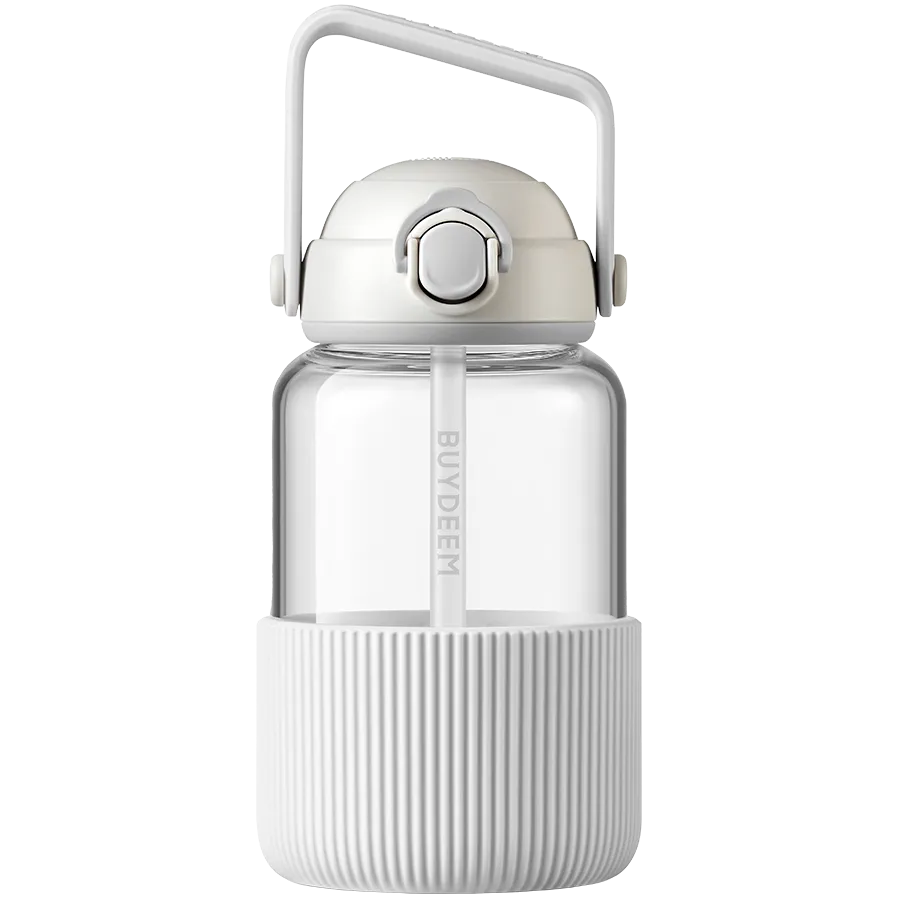BUYDEEM Sticla cu pai portabila BUYDEEM DG710-OW, 1.0 l Alb
