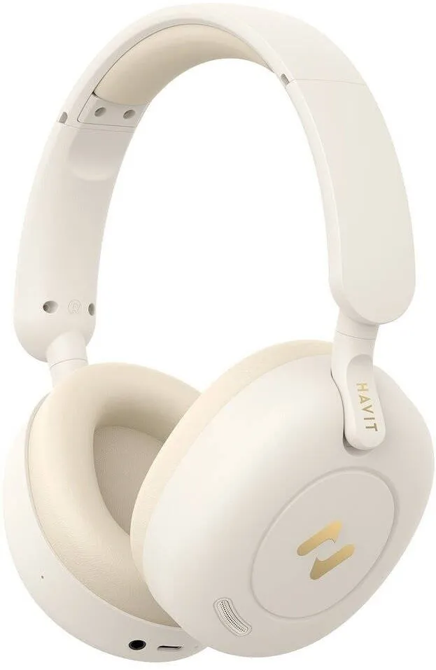 Casti Over-Head Havit Casti wireless HAVIT H655BT PRO, Bluetooth 5.3, Bej