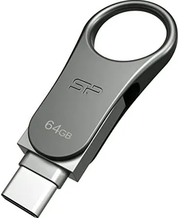 Memorie USB SILICON-POWER Mobile C80 64GB USB 3.0 Type-C Silver
