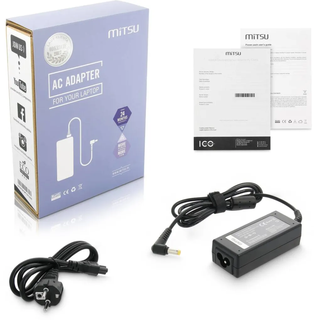 Alimentator Laptop MITSU notebook charger/ mitsu ZM/ACE19237 19v 2.37a (5.5x1.7) - acer