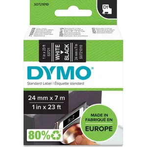 Dymo D1 Label  24 mm x 7 m white to black