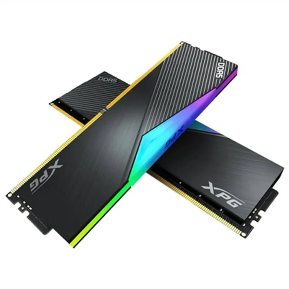 Memorie RAM ADATA Gaming DDR5 32GB, frecventa 6400MHz, latenta CL32, 16GB x 2 module, radiator negru, iluminare RGB