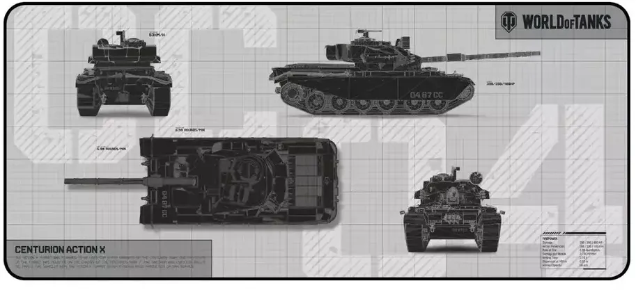 Mouse pad Yenkee DEFENDER WT90 - limited edition WORLD OF TANKS
