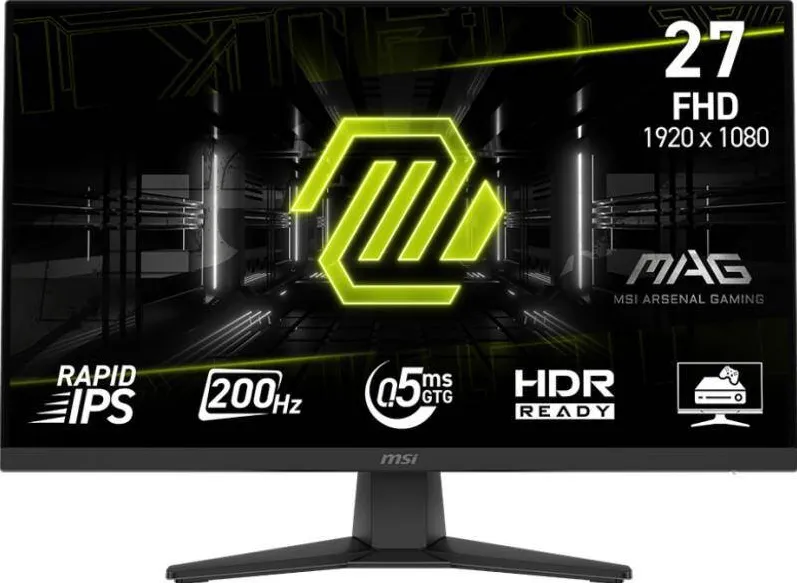 Monitor MSI MAG 272F, IPS, 27 inch, Full HD, 1920 x 1080, HDMI, Display Port, 200 Hz, 0.5ms, Negru