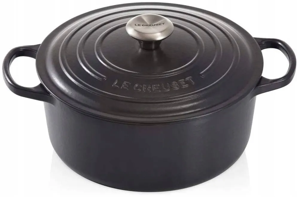 Le Creuset Tigaie din fonta cu capac Le Creuset, 24 cm, 4,2 L, neagra, pentru toate tipurile de plite
