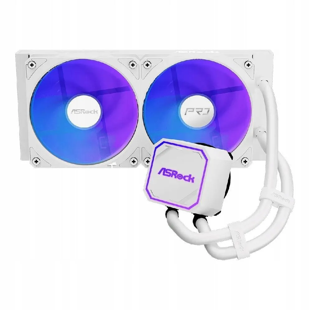 Cooler ASRock Racire procesor AIO ASRock Pro White 240 ARGB 2x120mm