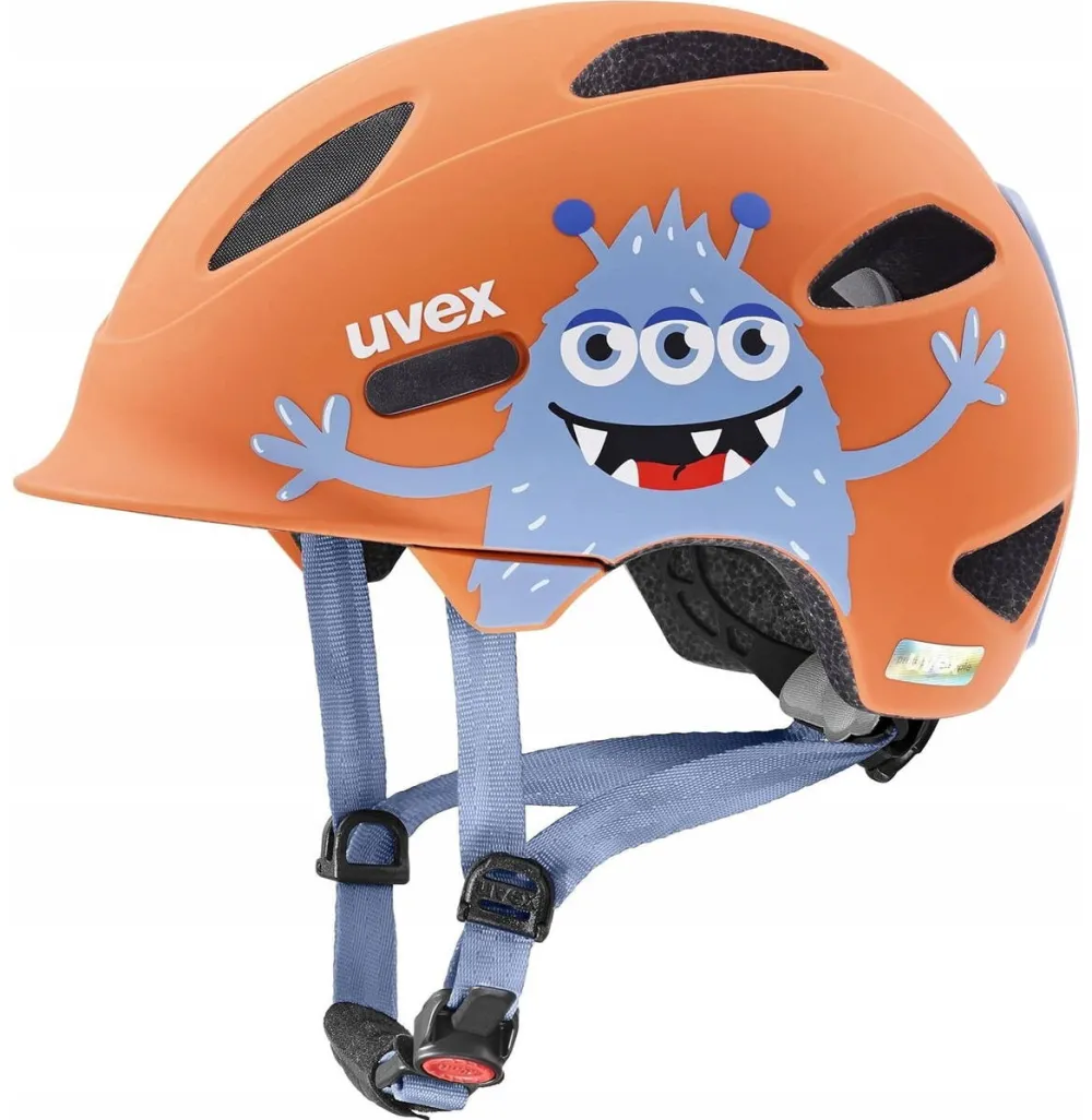 uvex Casca de protectie pentru copii Uvex Oyo Style Monster Papaya Matt, S 50-54cm, design inovator, sistem de ventilatie, greutate 225g