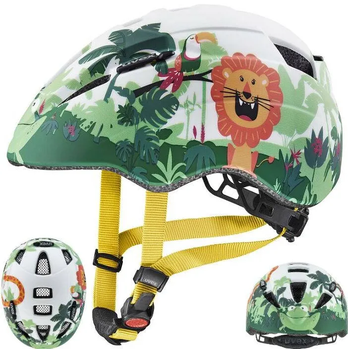 uvex Kask copii UVEX KID 2 CC, 46-52 cm, design animale/jungla, mat, reglabil
