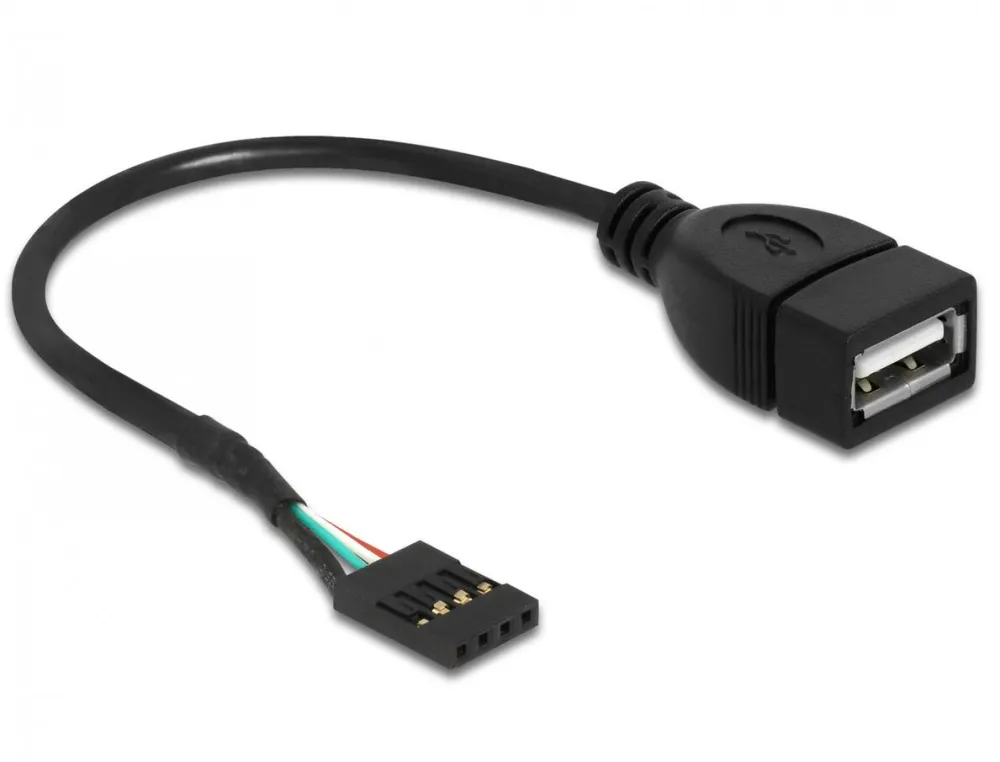 DELOCK 83291, USB internal to external cable - USB to 4 pin USB 2.0 header - 20 cm