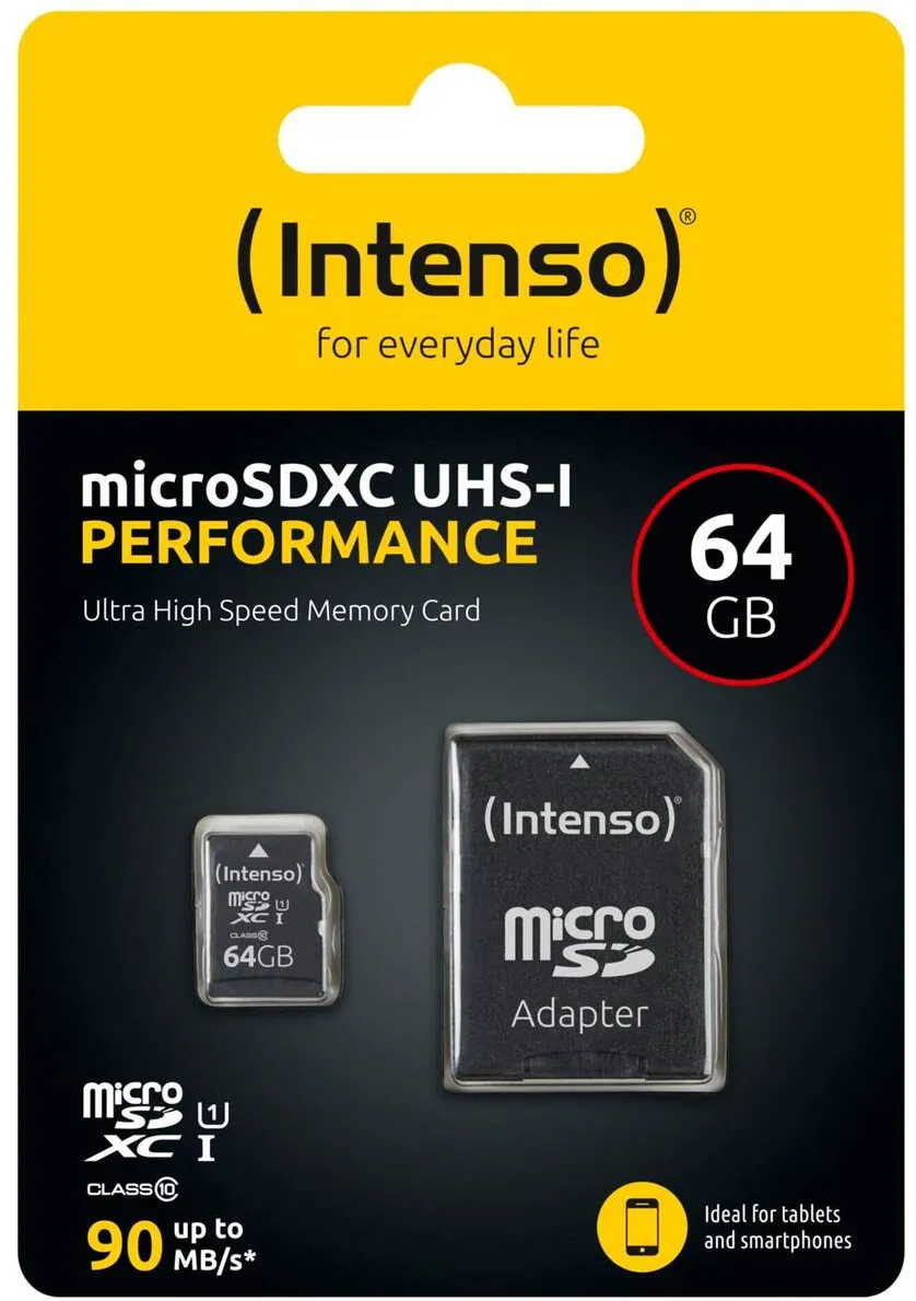 Card de Memorie Intenso microSDXC 64GB Class 10 UHS-I U1 Performance