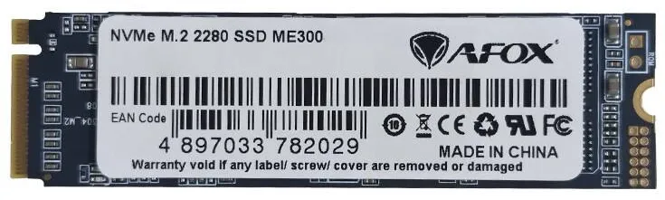 SSD AFOX ME300-256GN M.2 256GB PCI Express 3.0 3D NAND NVMe