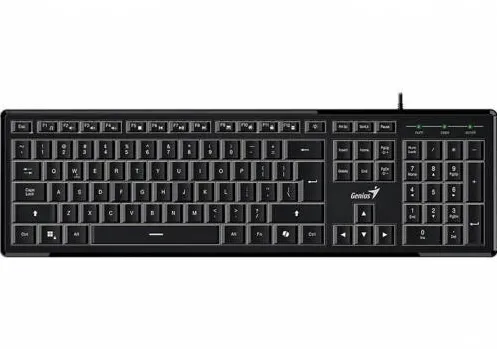 Tastatura GENIUS USB, multimedia, 104 taste + 12 taste multimedia, black, SlimStar 820 31310055400  (timbru verde 0.8 lei)