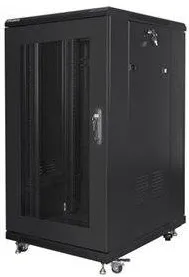 Rack LANBERG Rack cabinet 19" free-standing 22U/600x800 (flat pack) with mesh door, black