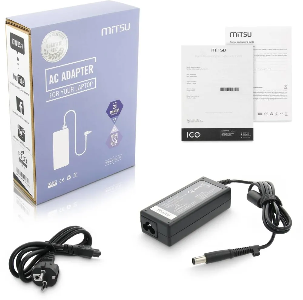 Alimentator Laptop MITSU 18.5v 3.5a (7.4x5.0 pin) - hp, compaq