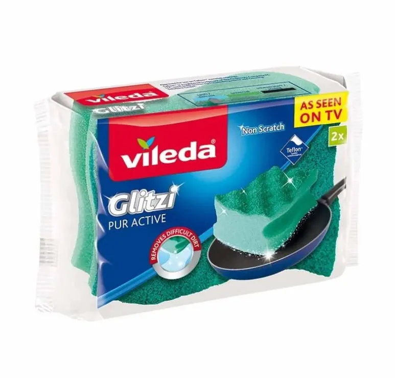 VILEDA Burete de vase Pur Active- 2 buc