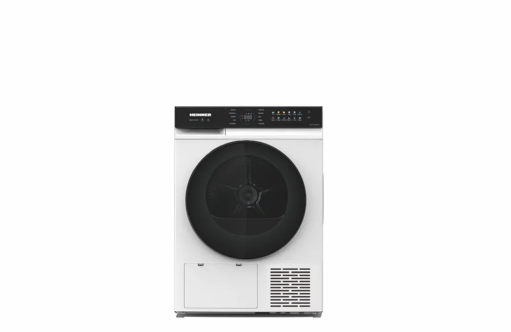 HEINNER Uscator de rufe HHPD-M9K5IVC+++, pompa de caldura, 9 kg, clasa C, Motor Inverter, 10 programe, Control touch, Display digital (Alb)