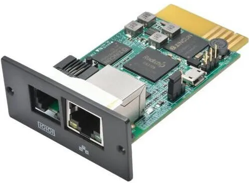 UPS PowerWalker Modul SNMP 1Gbps PowerWalker pentru UPS-uri, 8GB eMMC, 512MB DDR, negru, 23x47x15mm