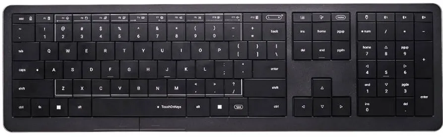 Tastatura CLEVETURA Tastatura wireless CLVX 1, CLEVETURA, RGB, touchpad, USB-C, compatibila Windows, dimensiuni 30x15x5cm