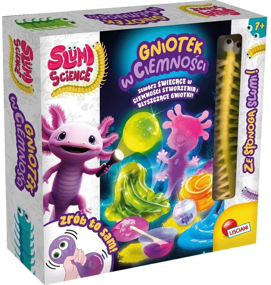 Jucarie creativa Lisciani Set de experimente Gniotek in intuneric, Lisciani, 7+, senzoriale, luminoase