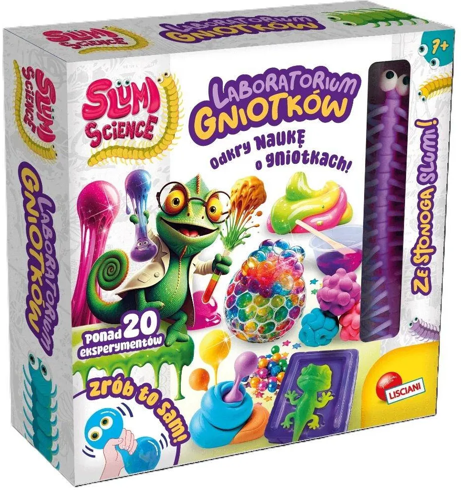 Jucarie creativa Lisciani Set de Jucarii Interactive, Lisciani, Laboratorium Gniotkow Slumi Science, 7+, multicolor