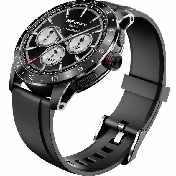 Smartwatch HiFuture Flex2, negru, 1.39", rezistent la apa IP68, autonomie 10 zile