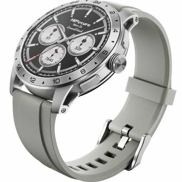 Smartwatch HiFuture Flex 2, Ecran tactil cu diagona de 1.39 inch, Autonomie 10 zile, Bluetooth 5.2, IP68, Silver
