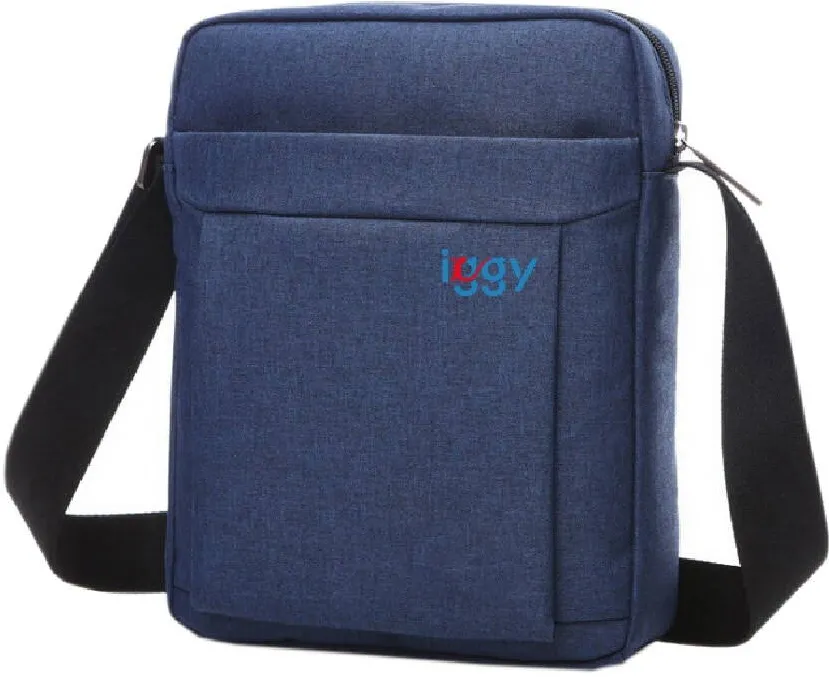 IGGY Geanta crossbody, Iggy,1 bretea, 1 compartiment principal,1 compartiment frontal, 21x26x5.6cm, polyester, albastru