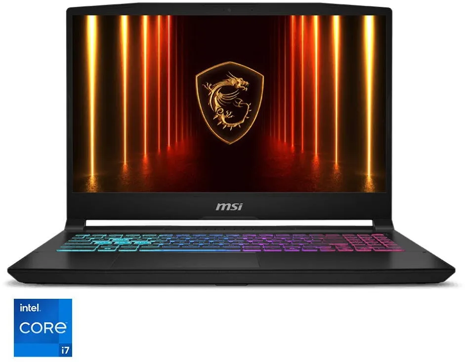 Laptop MSI Gaming Katana 15 HX B14WFK cu procesor Intel® Core™ i7-14650HX pana la 5.2GHz, 15.6 QHD, IPS, 165Hz, 16GB DDR5 RAM, 512GB SSD, NVIDIA® GeForce RTX™ 5060 8GB GDDR7, No OS, Black