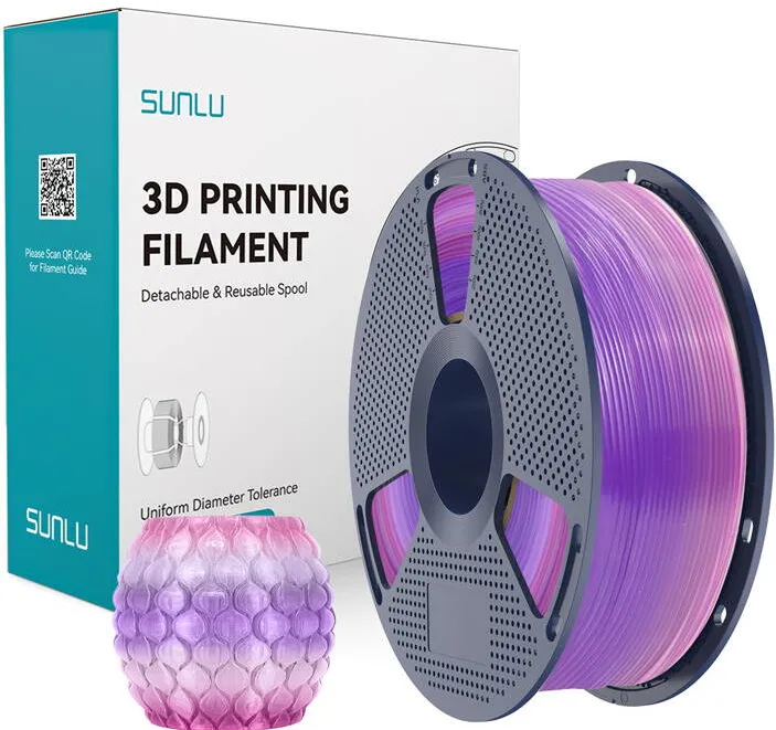 Sunlu Sunlu Filament PLA Transparent Rainbow 03