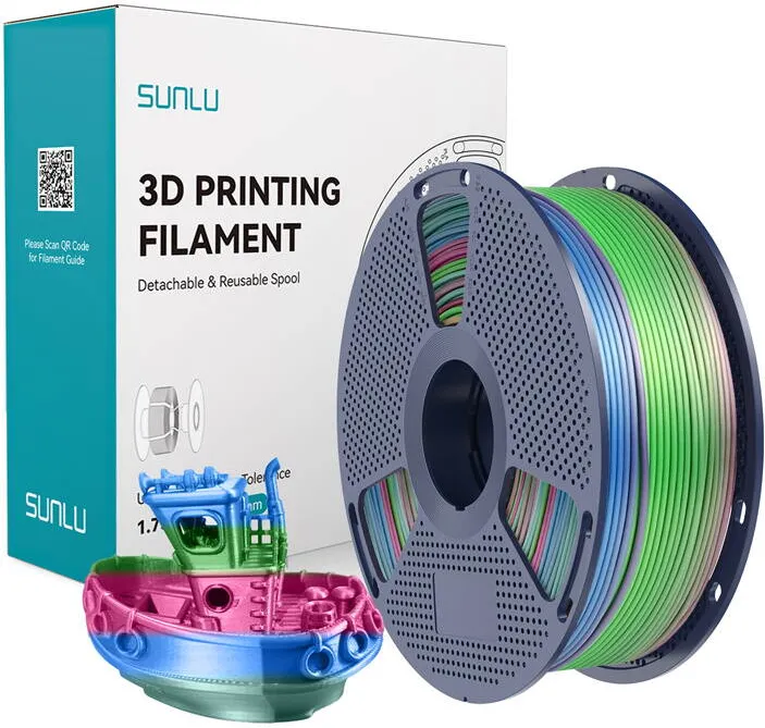 Sunlu Sunlu Filament PLA+ Silk Rainbow 06