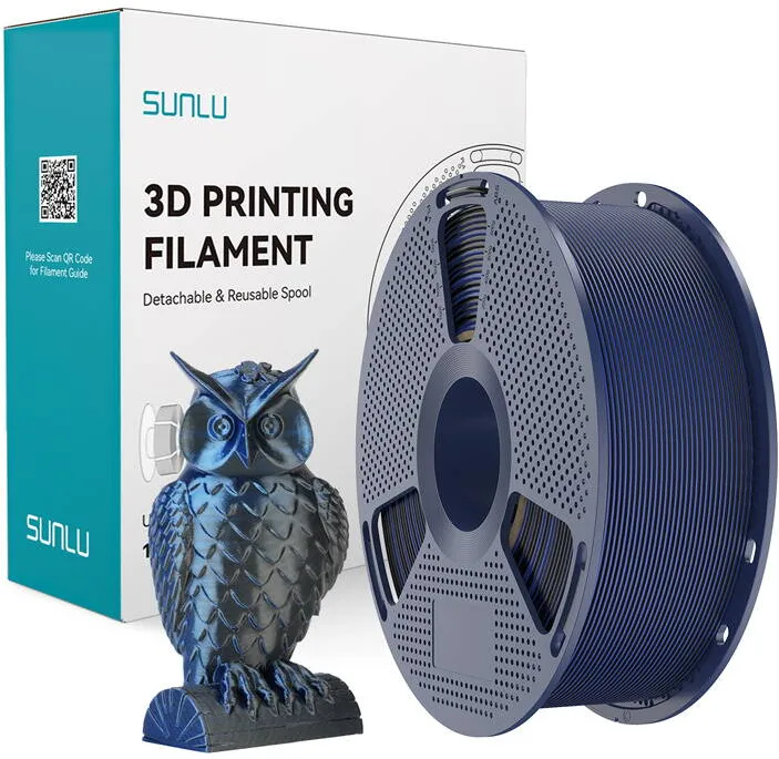 Sunlu Sunlu Filament PLA+ Silk Dual Color Black Blue