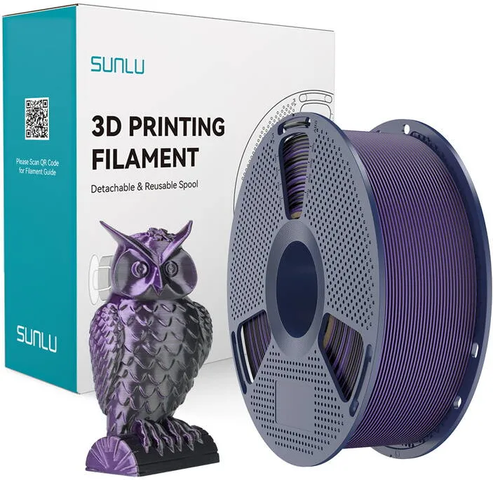 Sunlu Sunlu Filament PLA+ Silk Dual Color Black Purple